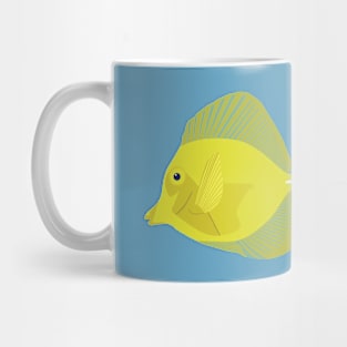 Yellow tang fish illustration Mug